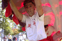 Photographie de Jurgen Schadeberg : Arnaud Goueslard dans le lion