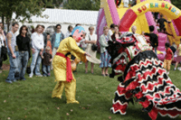 Photographie de Jurgen Schadeberg : Danse du lion